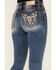 Image #2 - Miss Me Women's Dark Wash Mid Rise Stretch Bootcut Jeans, Dark Wash, hi-res