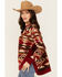 Image #1 - Cotton & Rye Women's Southwestern Print Button Sweater, Burgundy, hi-res