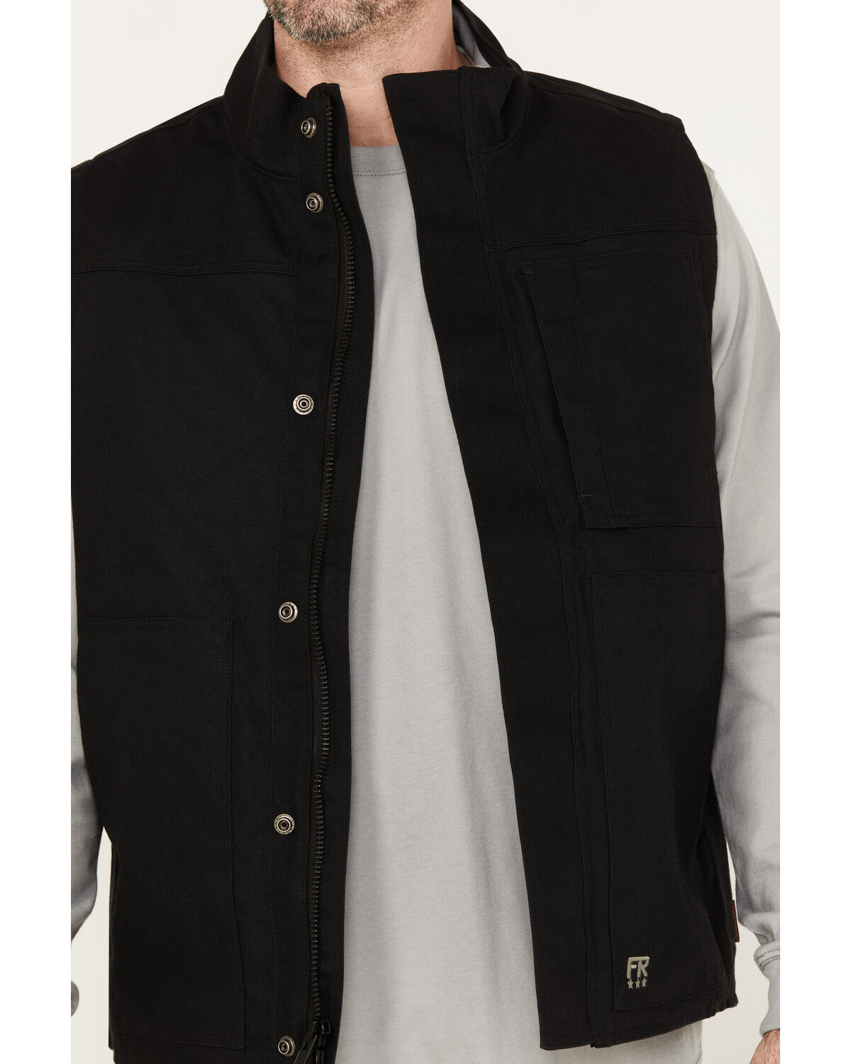 Image #3 - Cody James Men's FR Duck Vest, Black, hi-res