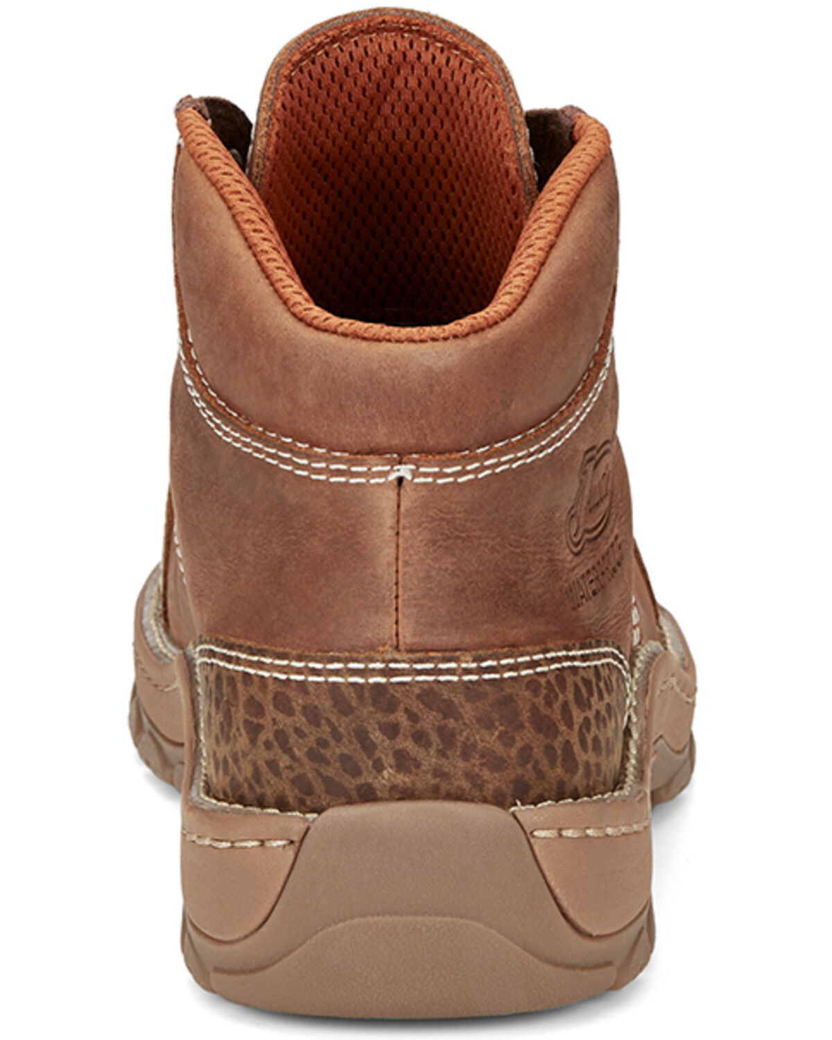 Image #5 - Justin Men's 5" Corbett Lace-Up Moc Waterproof Work Boots - Alloy Toe, Brown, hi-res