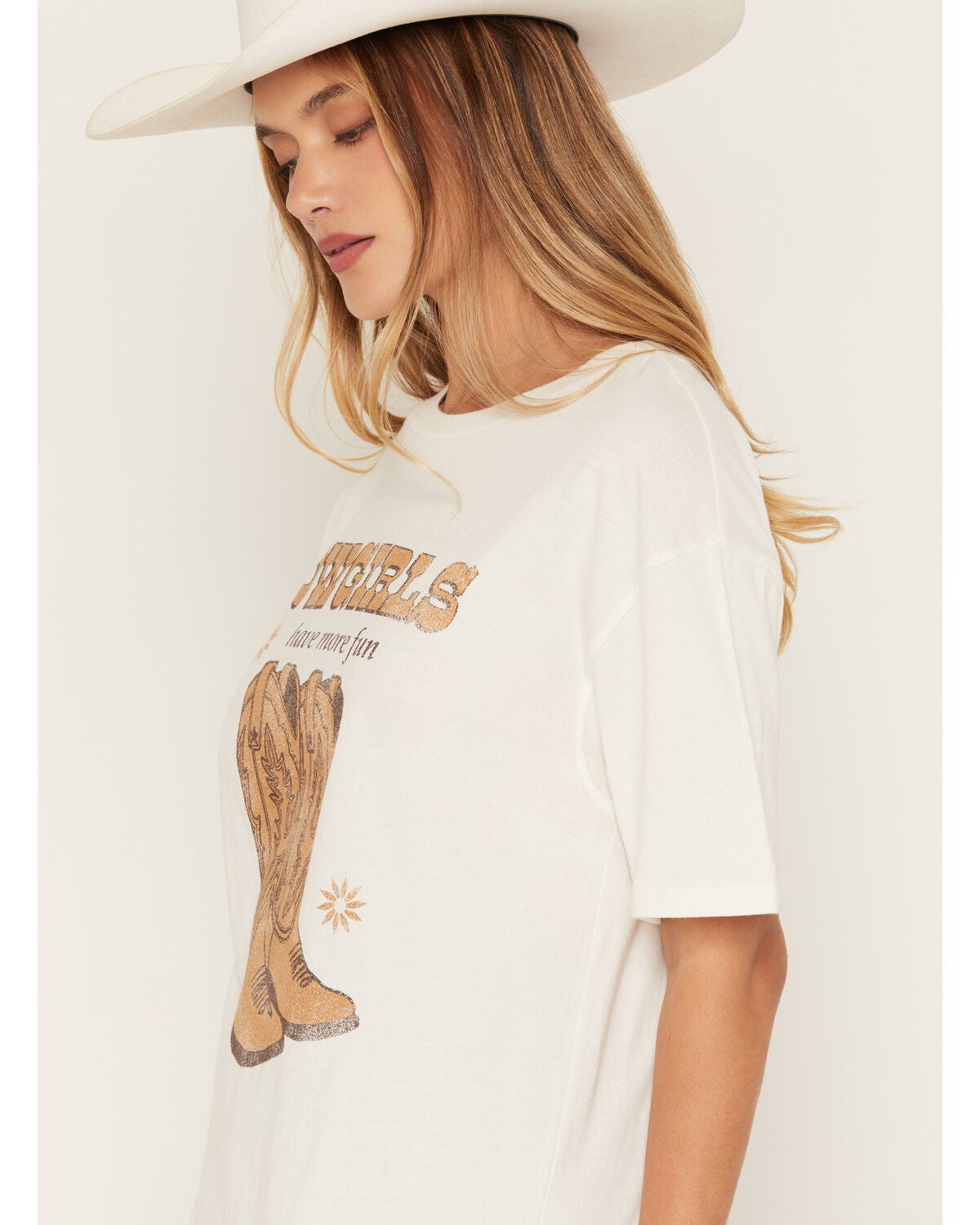 Image #2 - White Crow Women's Cowgirls Short Sleeve Graphic T-Shirt, Ivory, hi-res