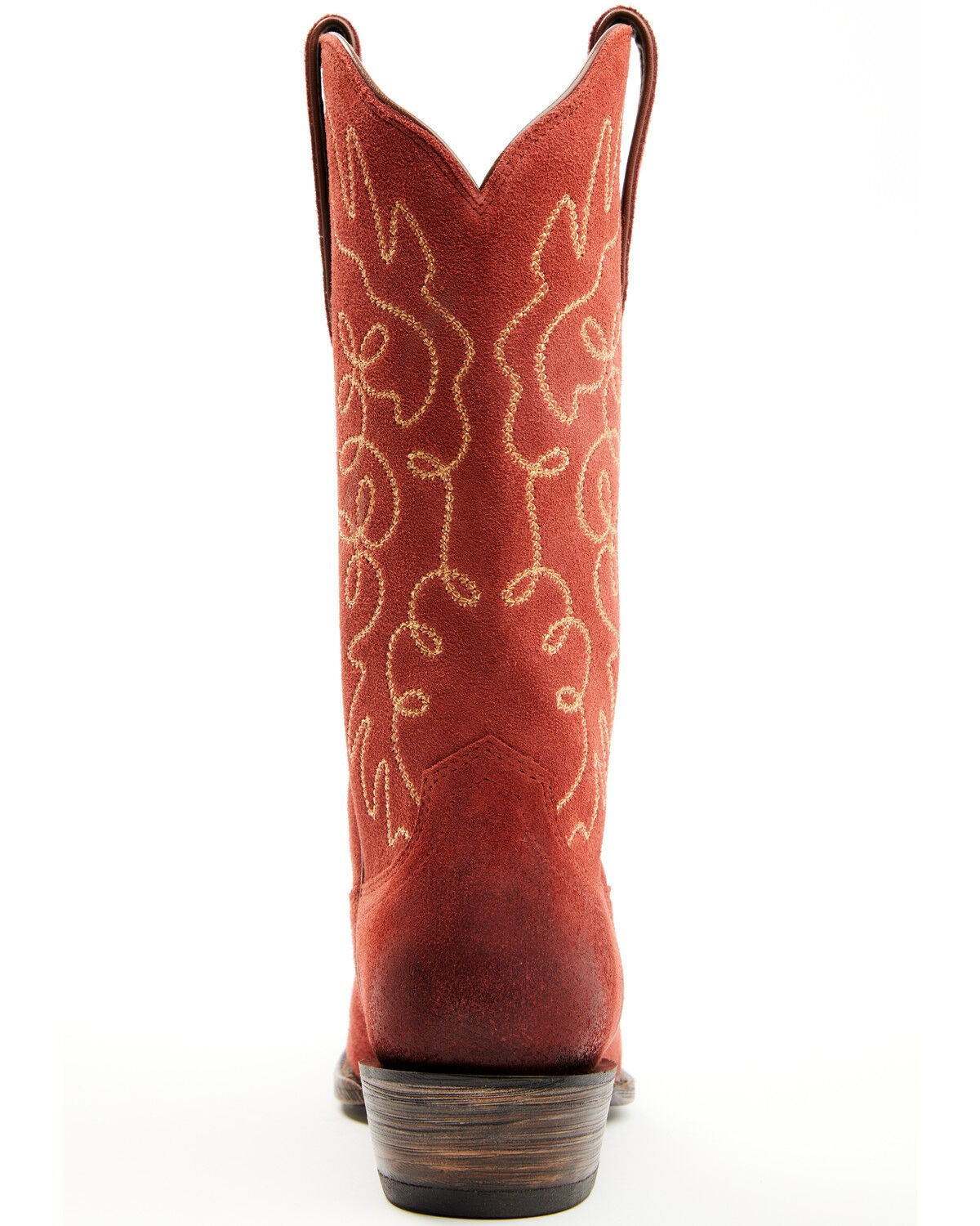 Image #5 - Ariat Women's Jukebox Suede Western Boots - Snip Toe, Red, hi-res