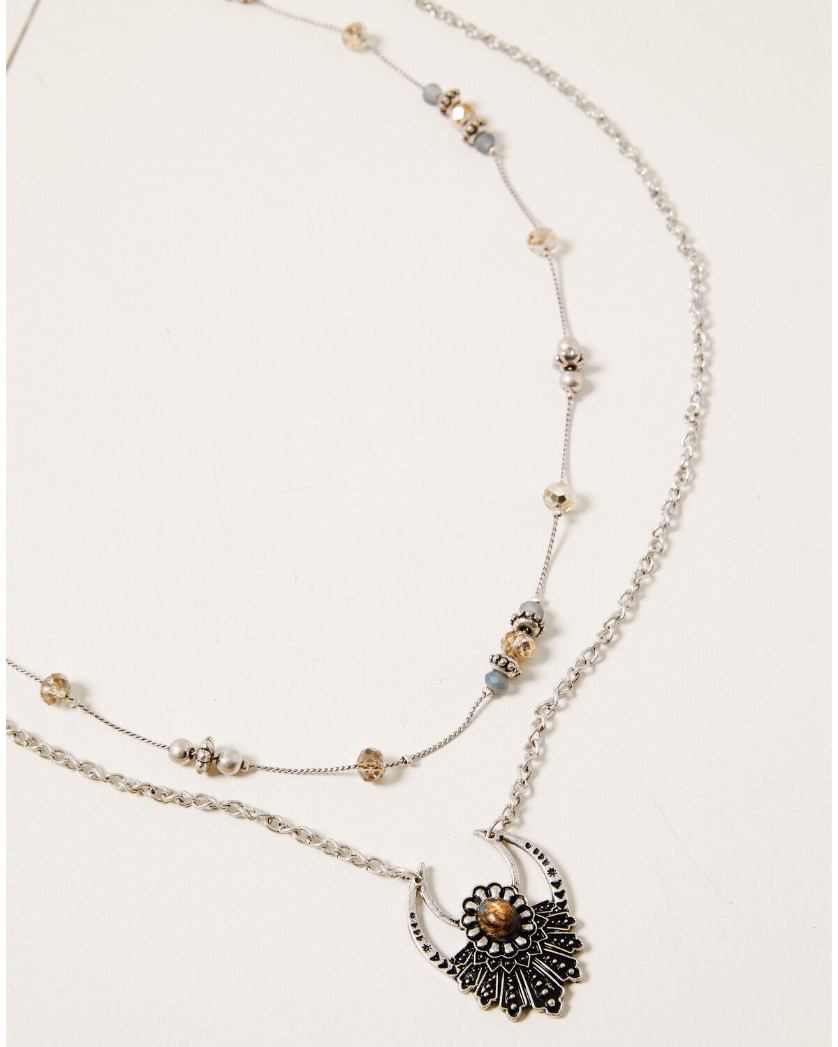 Image #1 - Shyanne Women's Claire Layered Beaded Necklace, Silver, hi-res