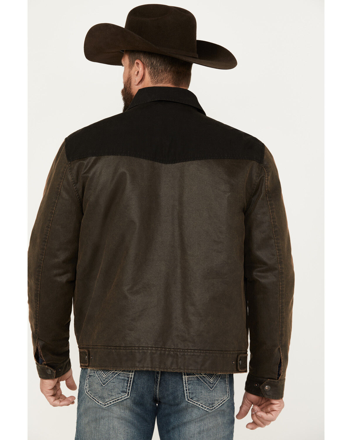 Image #4 - Cripple Creek Men's Two Tone Concealed Carry Ranch Jacket, Brown, hi-res