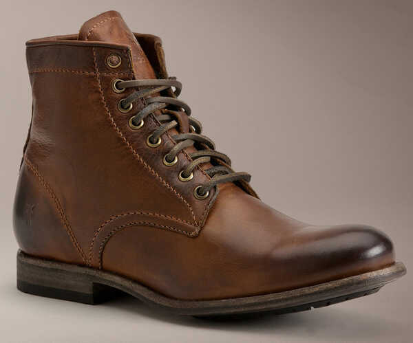 Image #1 - Frye Men's Tyler Lace-Up Boots, Cognac, hi-res