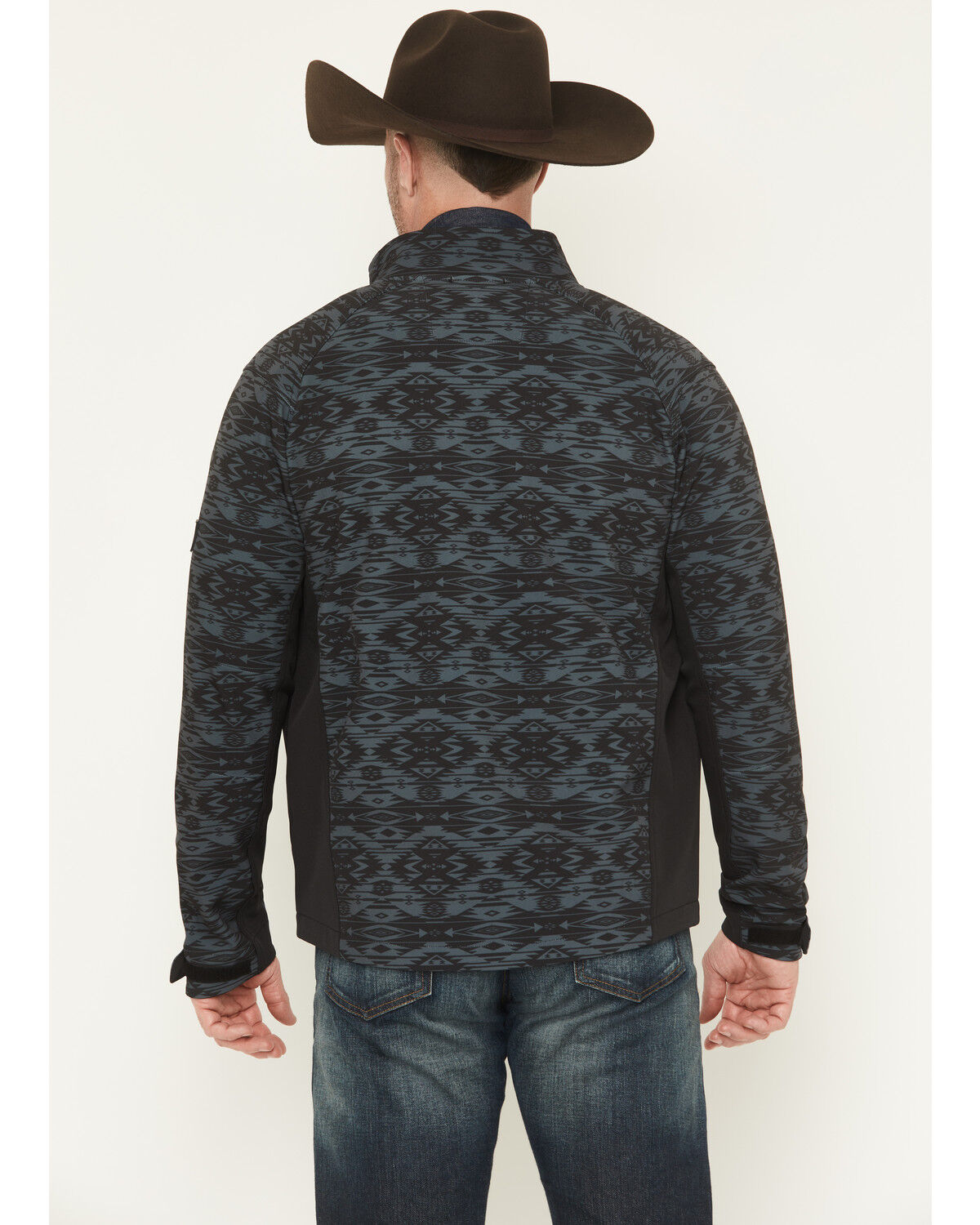 Image #4 - RANK 45® Men's Aries Tonal Southwestern Softshell Jacket, Black, hi-res