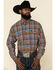 Cinch Men's Multi Med Plaid Double Pocket Long Sleeve Western Shirt , Multi, hi-res