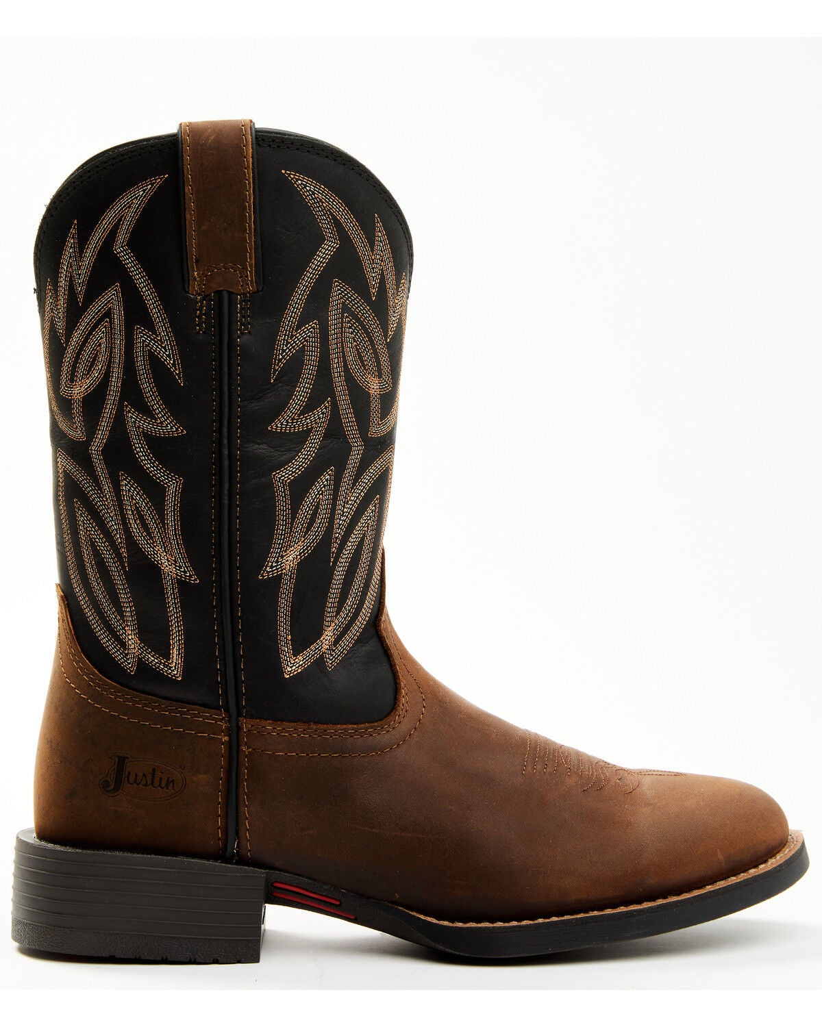 Image #2 - Justin Men's Stampede Rendon Western Boots - Round Toe, Brown, hi-res
