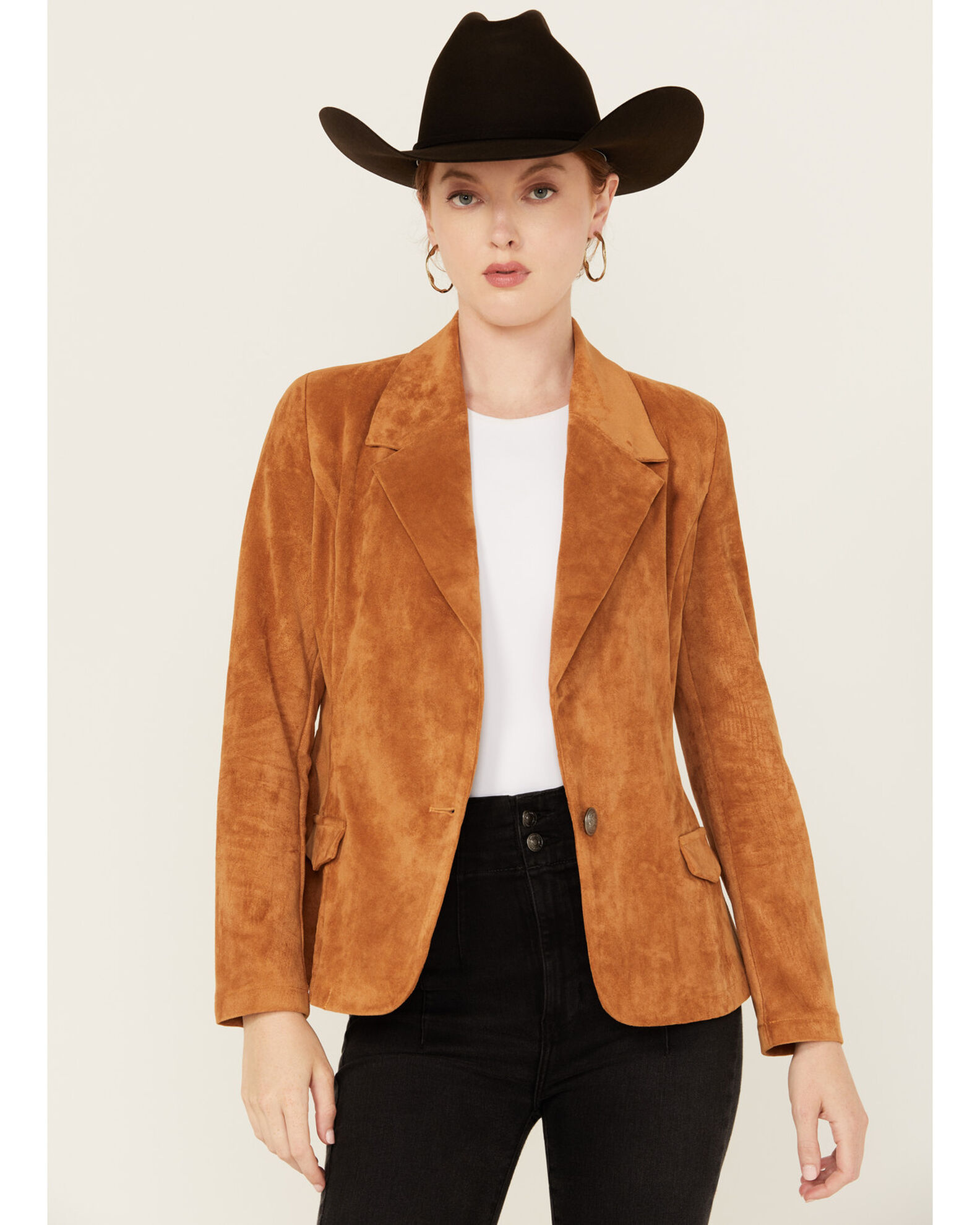 Microsuede blazer shop
