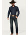 Image #1 - Ariat Men's M4 Derek Dark Wash Relaxed Stretch Bootcut Jeans, Dark Wash, hi-res
