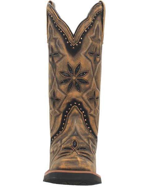Laredo Women's Bouquet Western Boots - Broad Square Toe, Brown, hi-res