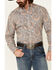 Stetson Men's Sand Large Paisley Print Long Sleeve Button-Down Western Shirt , Blue, hi-res