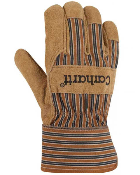 Carhart Men's Insulated Suede Safety Cuff Work Gloves, Brown, hi-res