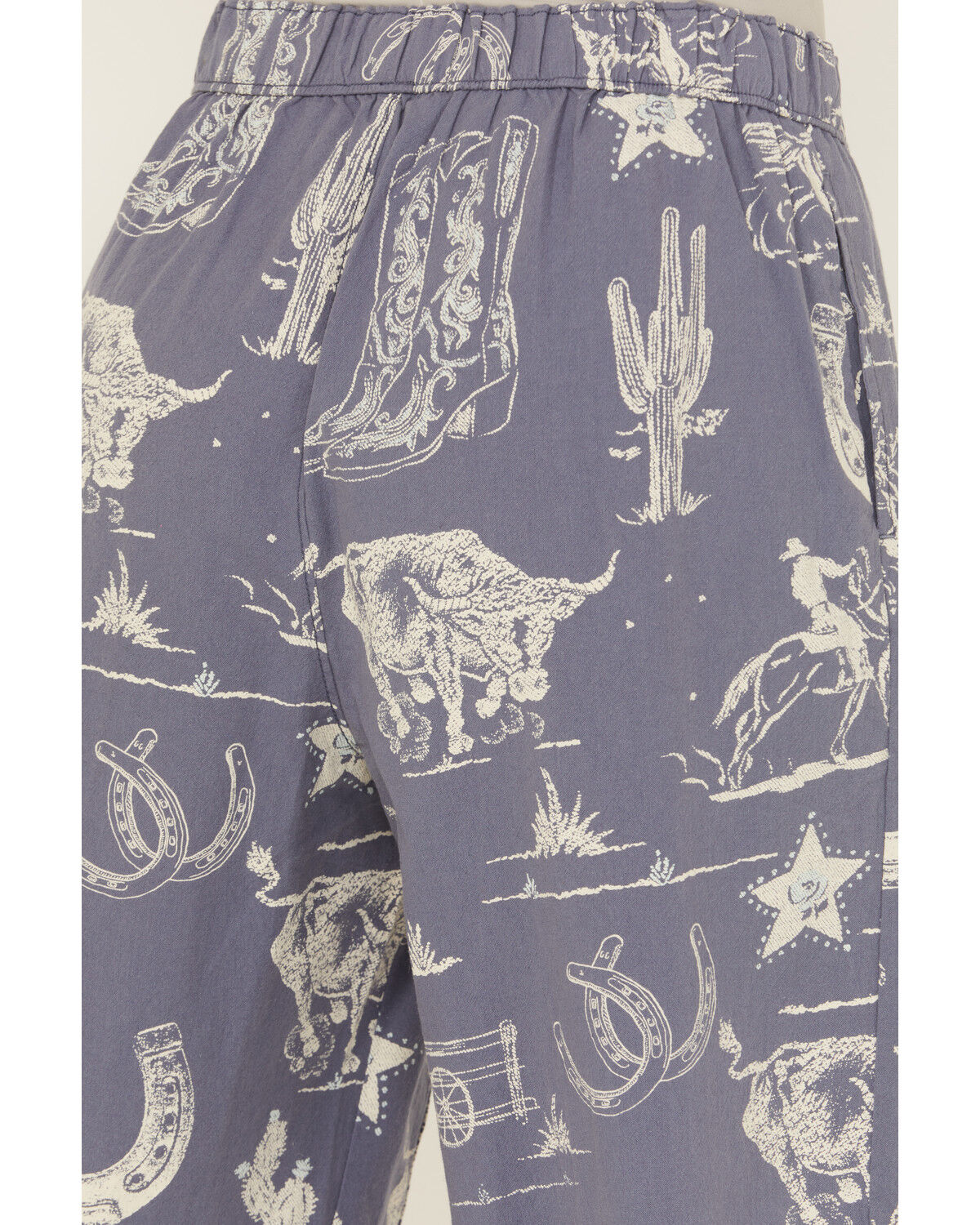 Image #4 - Free People Women's Seaside Rodeo Time Wide Leg Pants, Blue, hi-res