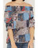 Image #3 - Wild Moss Women's Patchwork Print Off The Shoulder Top, Multi, hi-res