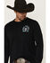 Image #3 - Rock & Roll Denim Men's Cowboy Skull Long Sleeve Graphic T-Shirt, Black, hi-res