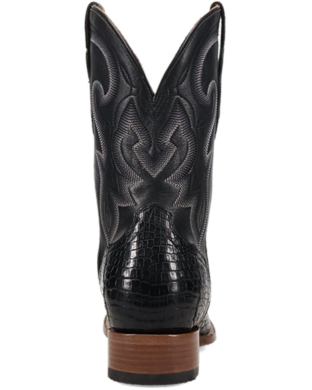 Image #5 - El Dorado Men's Nile Exotic Crocodile Western Boots - Broad Square Toe, Black, hi-res