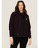 Image #1 - Carhartt Women's Solid Purple Relaxed Fit Zip-Front Sherpa Fleece Work Jacket, Plum, hi-res