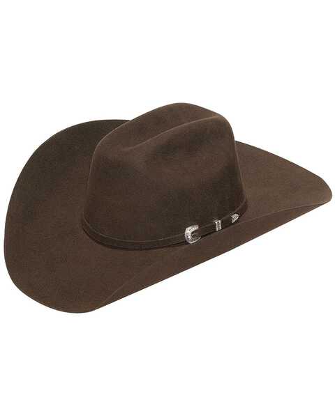 Twister Laredo Felt Cowboy Hat, Chocolate, hi-res