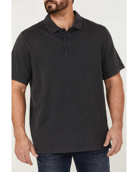 Image #3 - Brothers and Sons Men's Solid Slub Short Sleeve Polo Shirt , Charcoal, hi-res