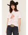 Image #1 - Kimes Ranch Women's Saddle Bronc Short Sleeve Graphic Tee, Pink, hi-res