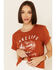 Cut & Paste Women's Lake Life Graphic Short Sleeve Crop Tee , Rust Copper, hi-res