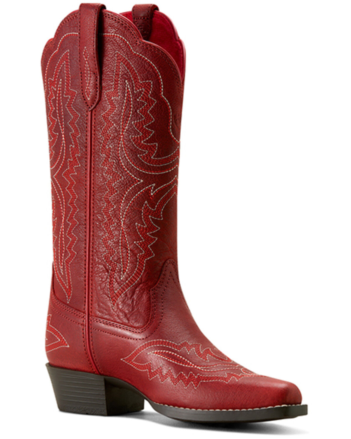 Image #1 - Ariat Girls' Casanova Western Boots - Snip Toe, Red, hi-res