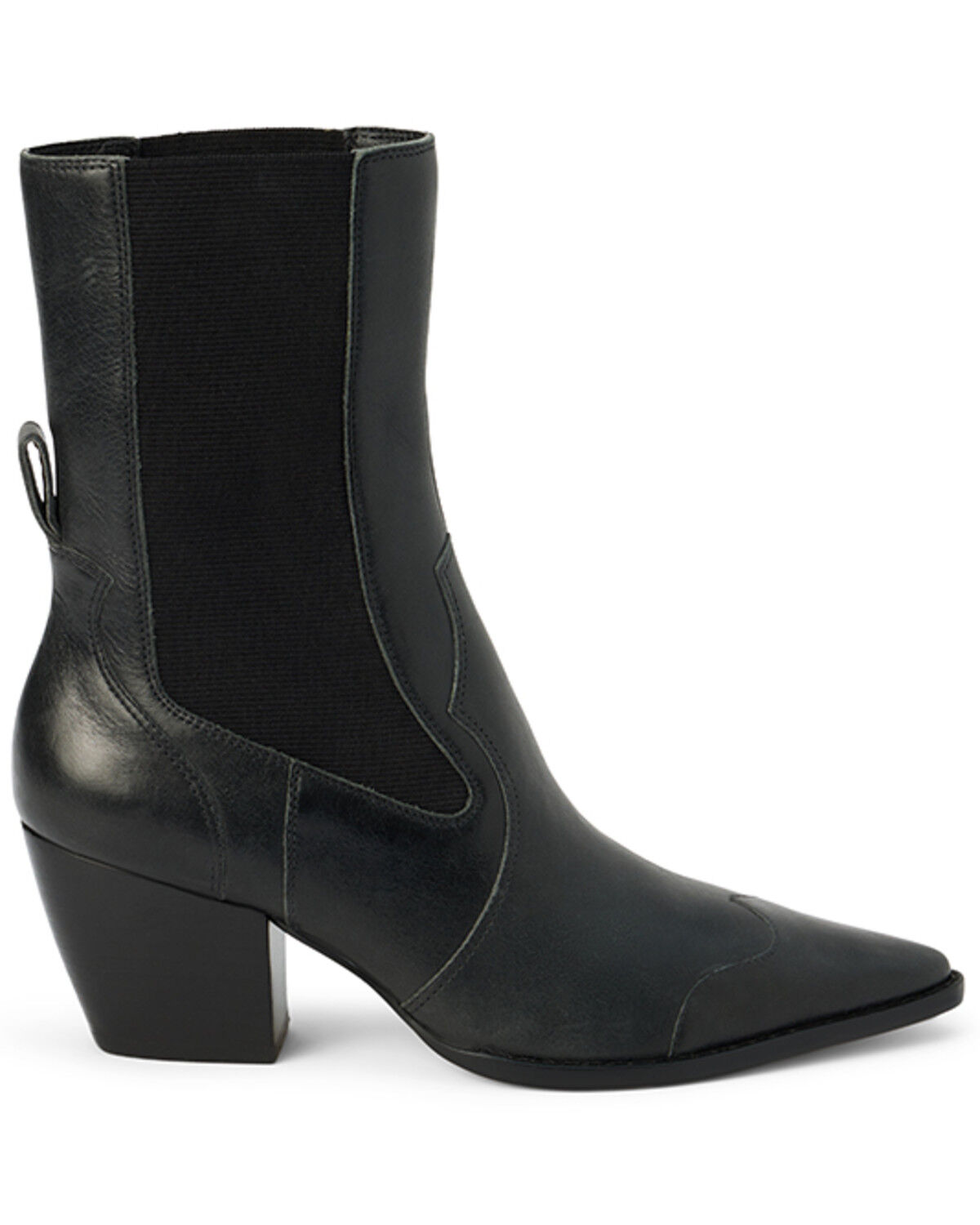 Image #2 - Matisse Women's Keith Western Booties - Snip Toe, Black, hi-res