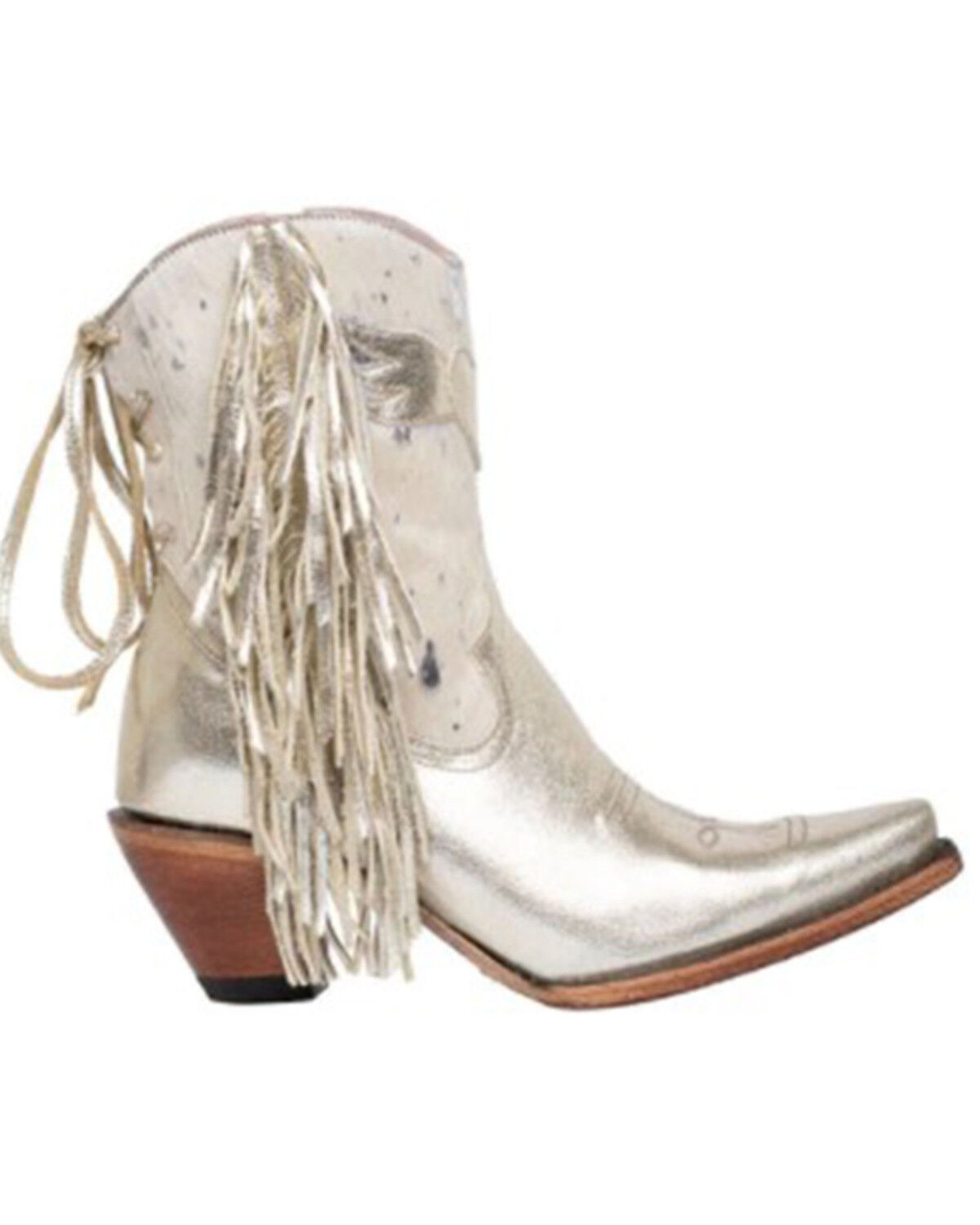 Image #2 - Junk Gypsy Women's Spirit Animal Ombre Fringe Western Fashion Booties - Snip Toe, Gold, hi-res