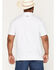 Image #4 - Burlebo Men's Texas Print Short Sleeve Button-Down Polo, White, hi-res