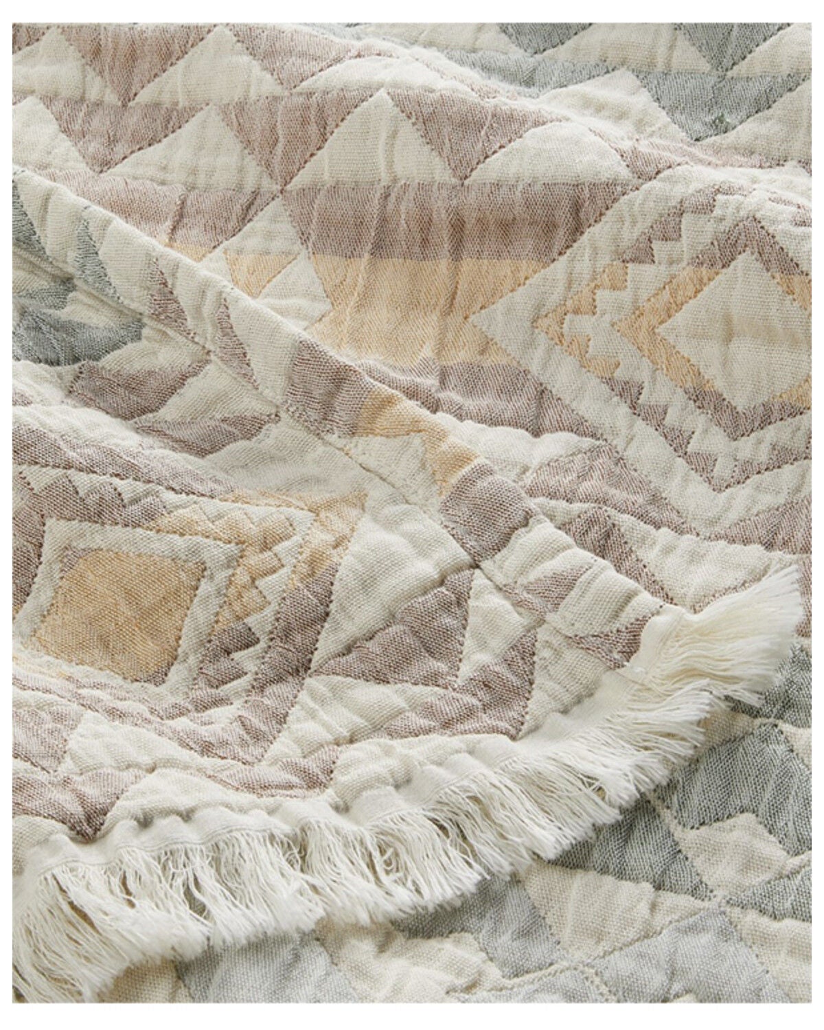 Image #4 - Pendleton Highland Peak Fringed Cotton Throw Blanket, Multi, hi-res
