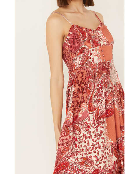 Image #3 - Bila77 Women's Ludlow Print Maxi Dress, Red, hi-res