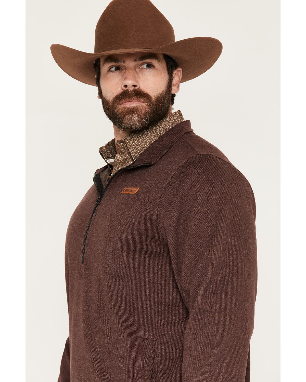 Image #2 - Cinch Men's Solid 1/4 Zip-Up Pullover, Purple, hi-res