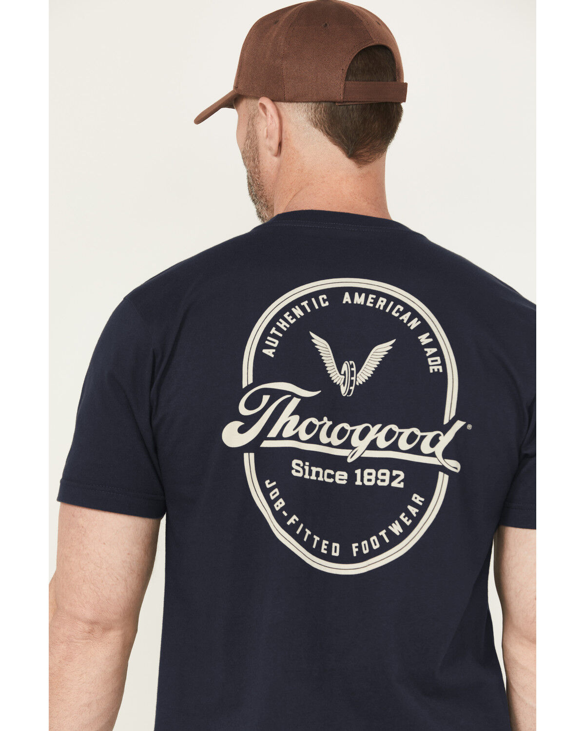 Image #3 - Thorogood Men's American Made Short Sleeve Pocket T-Shirt, Dark Blue, hi-res