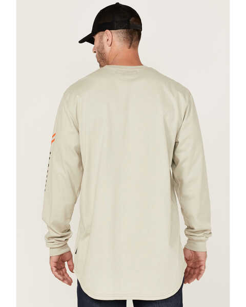 Image #4 - Hawx Men's FR Logo Sleeve Work Shirt, Taupe, hi-res