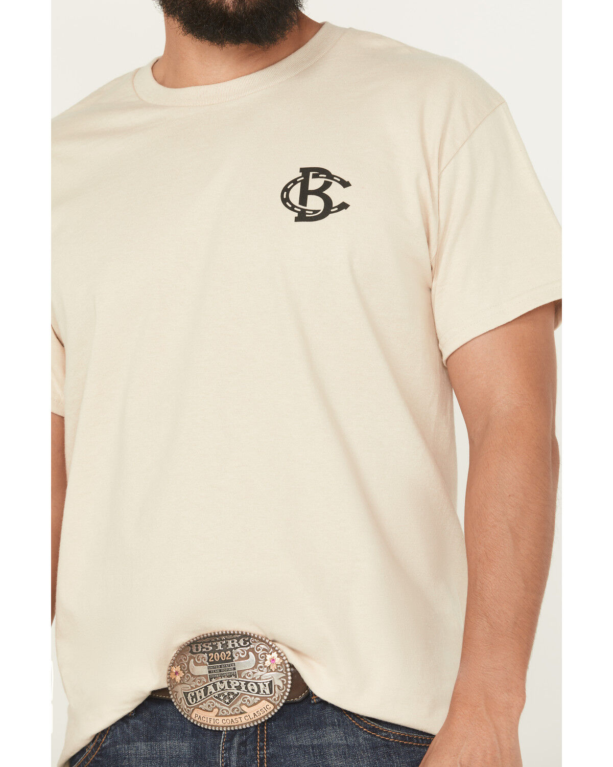 Image #3 - Bucking Chutes Men's Wanna Dance Short Sleeve Graphic T-Shirt, Sand, hi-res