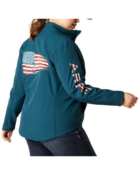 Ariat Women's New Team Patriot Softshell Jacket - Plus , Blue, hi-res