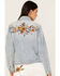 Image #1 - Driftwood Women's Falling Sunflower Light Wash Denim Jacket, Blue, hi-res