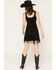 Image #4 - Idyllwind Women's Zilnez Faux Suede Studded Fringe Mini Dress, Black, hi-res