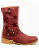 Image #2 - Dingo Little Girls' Blacklist Star Inlay Harness Boots - Square Toe, Wine, hi-res