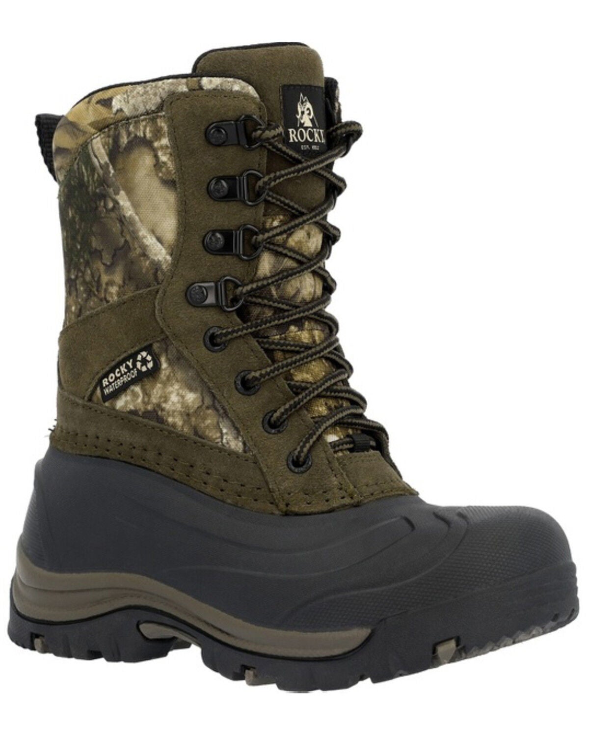 Rocky Boys' Jasper Trac Waterproof 2000G Insulated Outdoor Boots - Soft Toe, Brown, hi-res