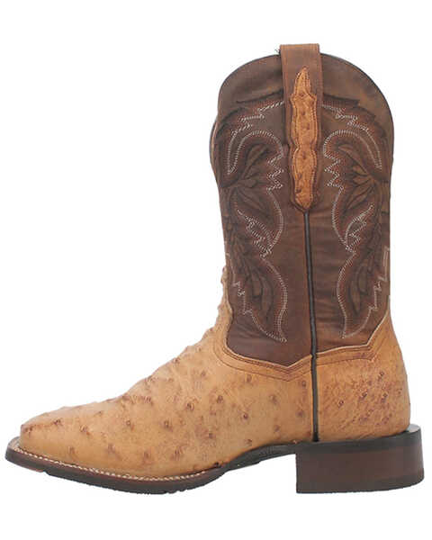 Image #3 - Dan Post Men's Alamosa Full Quill Ostrich Western Performance Boots - Broad Square Toe, Sand, hi-res