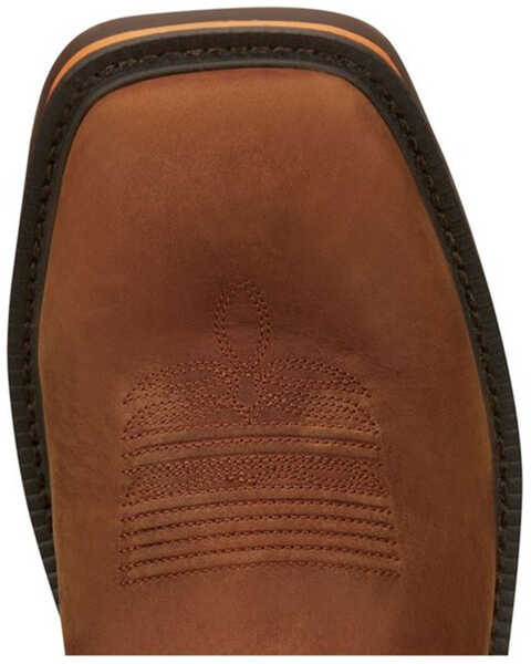 Image #6 - Justin Men's Resistor Western Work Boots - Soft Toe, Brown, hi-res