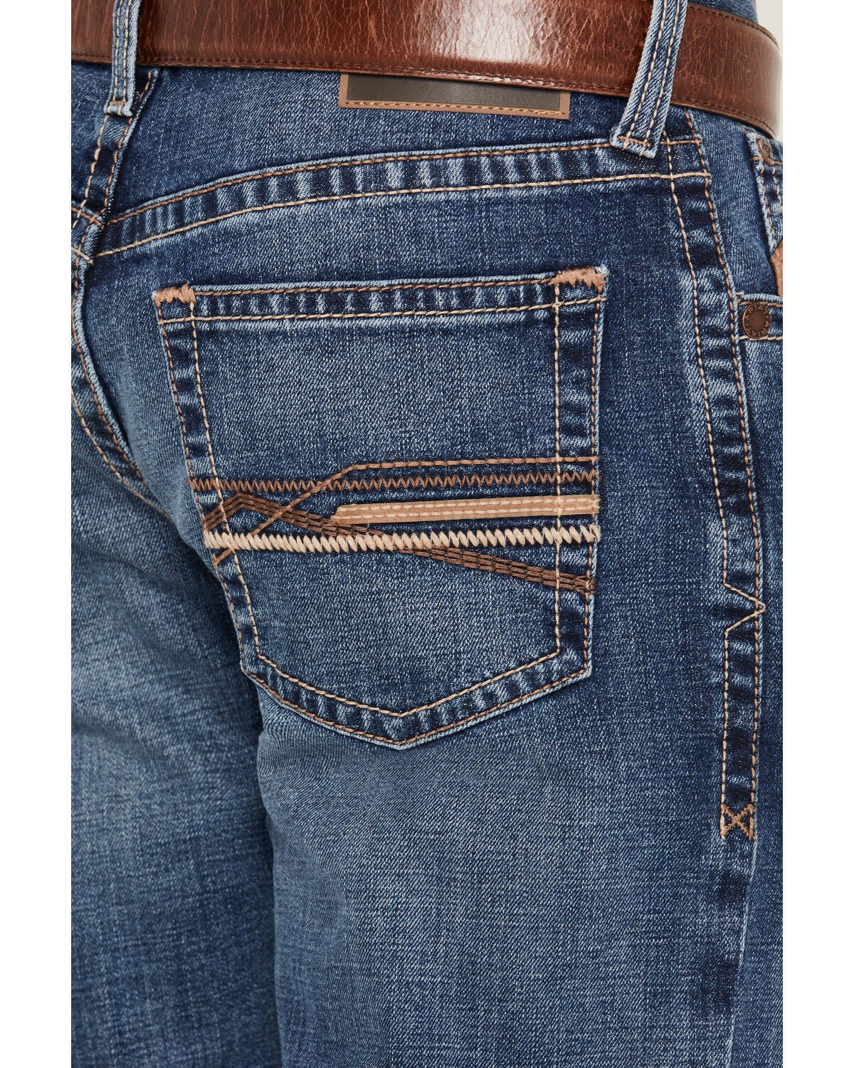 Image #4 - Ariat Men's M4 Heath Thornton Medium Wash Relaxed Bootcut Stretch Denim Jeans - Big, Medium Wash, hi-res