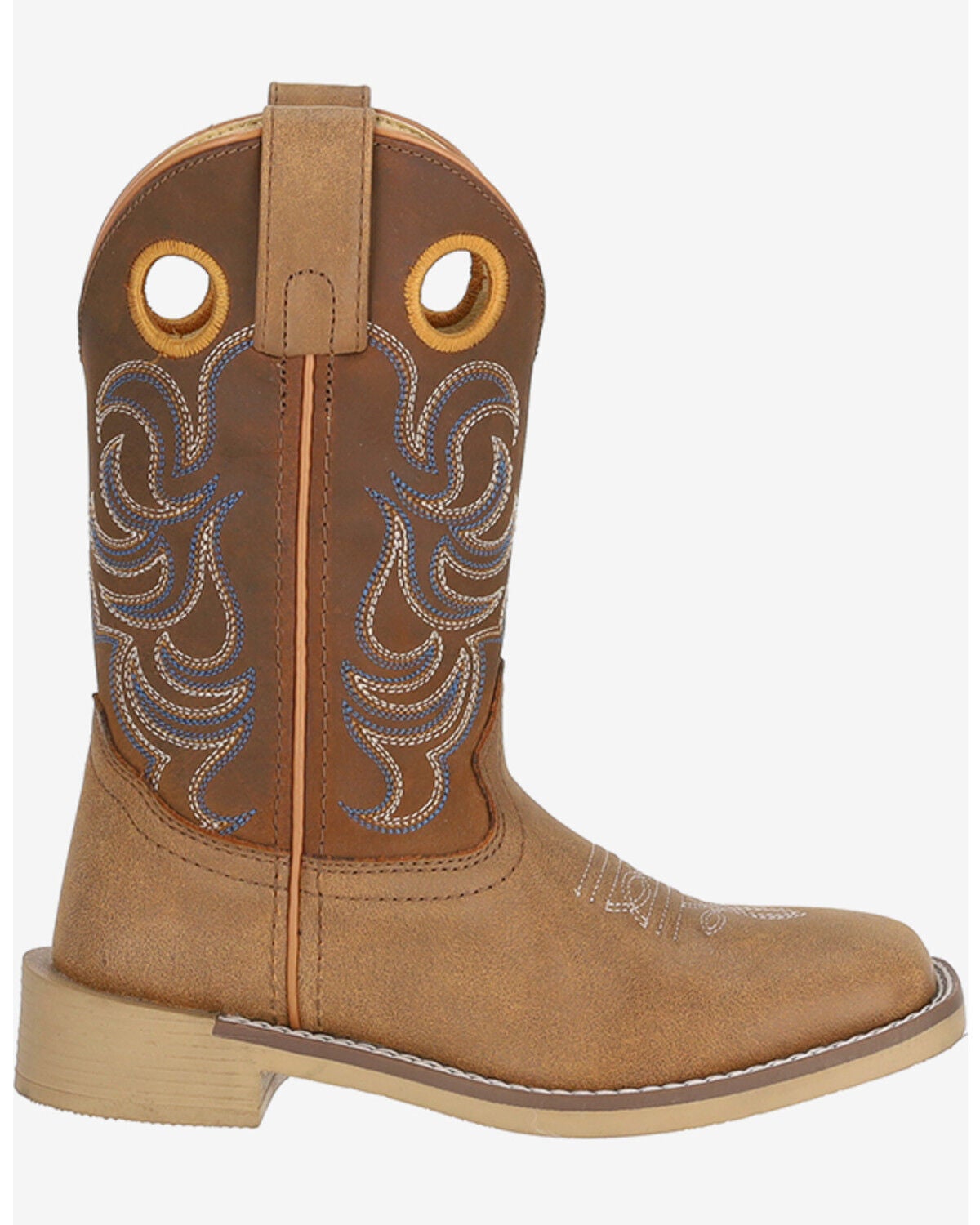 Image #2 - Smoky Mountain Little Boys' Owen Western Boots - Broad Square Toe, Brown, hi-res