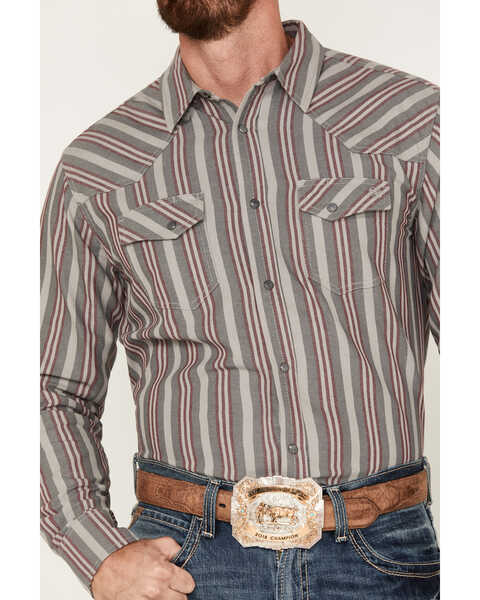 Image #3 - Blue Ranchwear Men's Twill Long Sleeve Snap Shirt, Medium Grey, hi-res