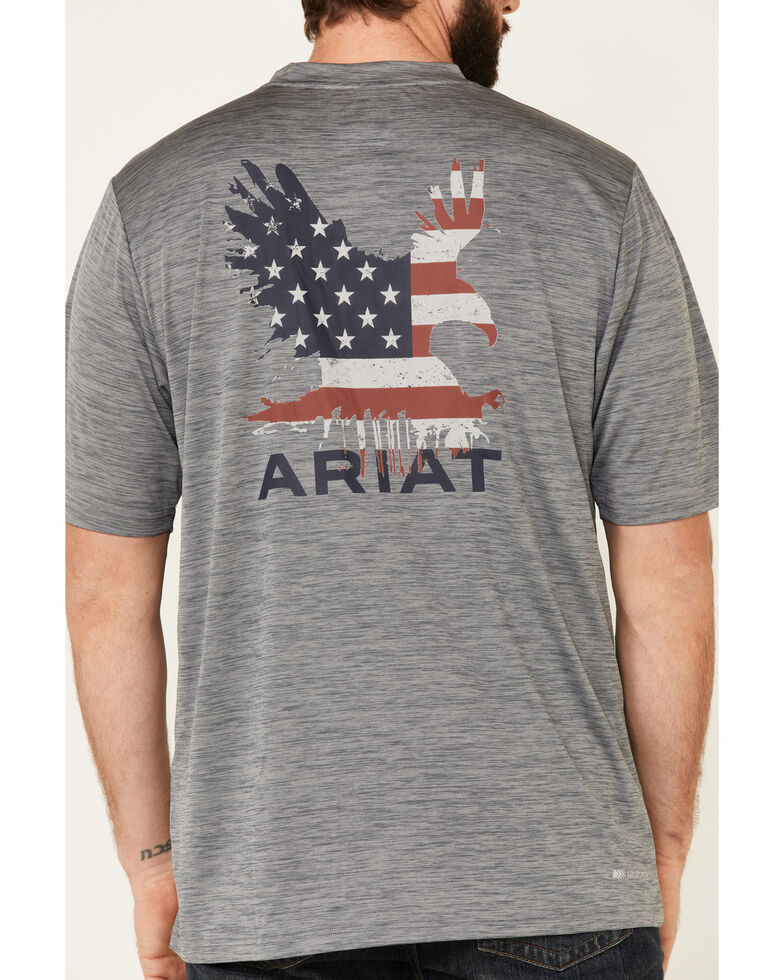 Ariat Men's Rock Climb Eagle Graphic Charger T-Shirt , Grey, hi-res