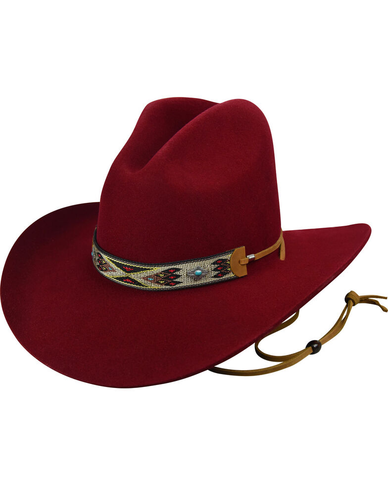 Bailey Men's Renegade Hickstead Western Hat , Red, hi-res