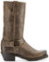Image #2 - Frye Women's Harness Oiled Western Boots - Broad Square Toe, Brown, hi-res