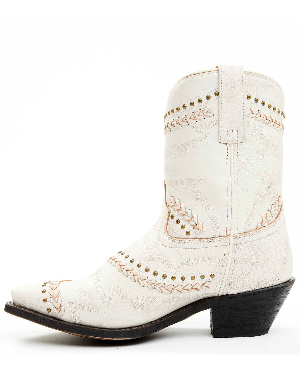 Image #3 - Laredo Women's Bone Embellished Booties - Snip Toe, Off White, hi-res
